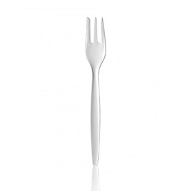 Tenedor Plastico Magnum Degustación Blanco 158mm 