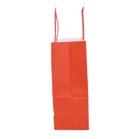 Bolsa Papel Roja con Asas 100g/m² 22+9x23cm (25 Uds)