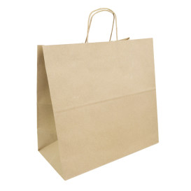 Bolsa Papel Kraft con Asas 100g/m² 35+18x34cm (25 Uds)