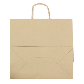 Bolsa Papel Kraft con Asas 100g/m² 35+18x34cm (25 Uds)