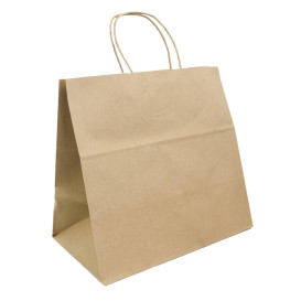 Bolsa Papel Kraft con Asas 100g/m² 30+18x29cm (200 Uds)