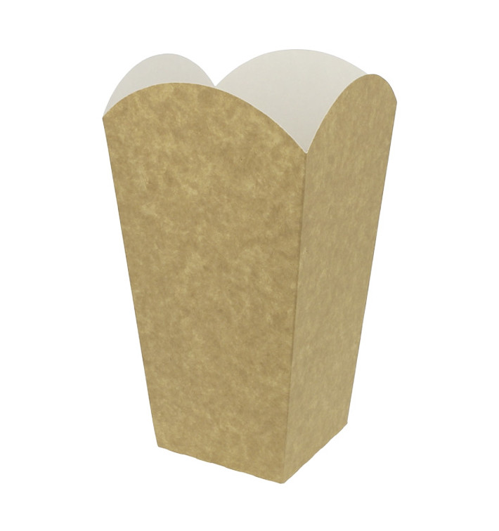 Caja Palomitas Mediana Kraft 90g 7,8x10,5x18cm (25 Uds)