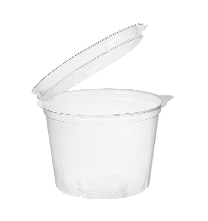 Tarrina Redonda Bisagra APET Transparente 500ml Ø120mm (480 Uds)