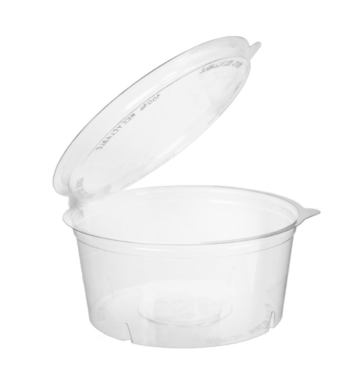 Tarrina Redonda Bisagra APET Transparente 750ml Ø150mm (200 Uds)
