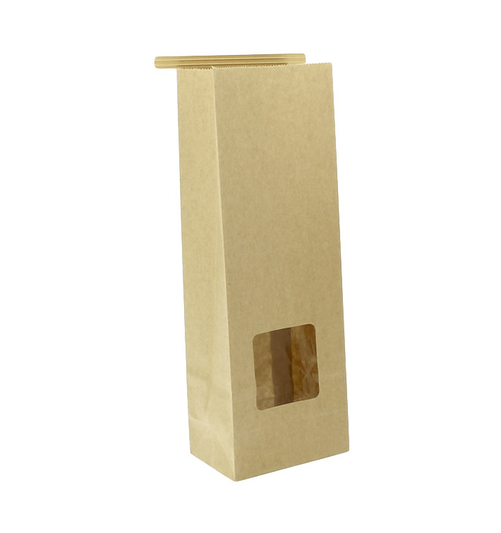 Bolsa SOS Kraft con Cierre y Ventana 9+6x26cm (1000 Uds)