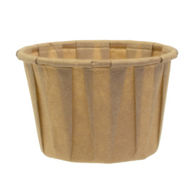Tarrina de Papel Plisado Kraft de 60ml (5000 Uds)