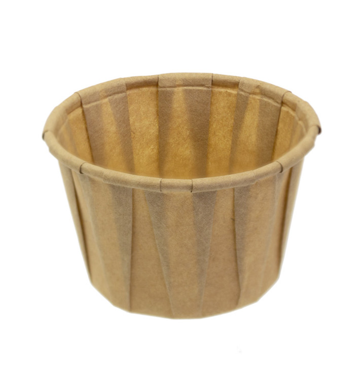 Tarrina de Papel Plisado Kraft de 60ml (5000 Uds)