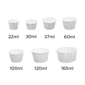 Tarrina de Papel Plisado de 22ml (250 Uds)