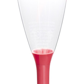 Copa Plástico Cava Pie Coral 120ml 2P (20 Uds)