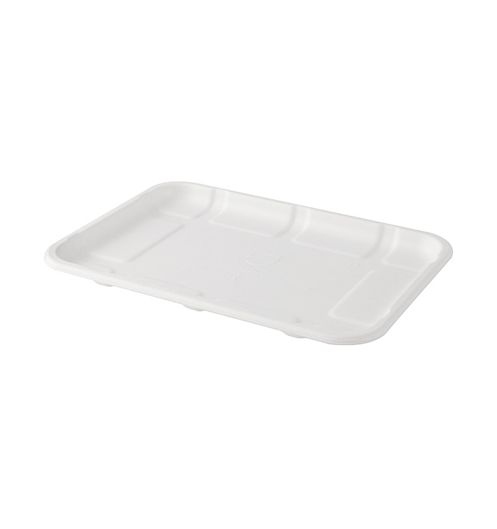Bandeja de Caña de Azúcar 21,6x15,3x1,5cm (50 Uds)
