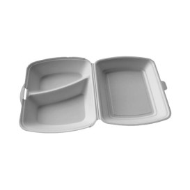 Envase Foam MenuBox 2 C. Blanco  (100 Uds)