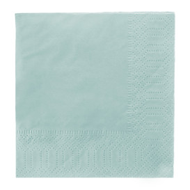 Servilleta Papel Cenefa 20x20 2C Celeste (100 Uds)