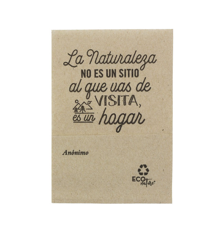 Servilletas de Papel Miniservis Kraft Frases 17x17cm (14.000 Uds)
