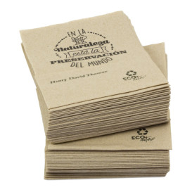 Servilletas de Papel Miniservis Kraft Frases 17x17cm (14.000 Uds)