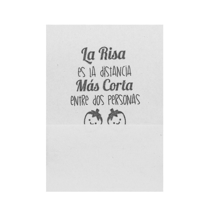 Servilletas de Papel Miniservis Blanca Frases 17x17cm (14.000 Uds)