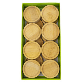 Plato Degustación de Bambú Bicolor Ø5cm (24 Uds)
