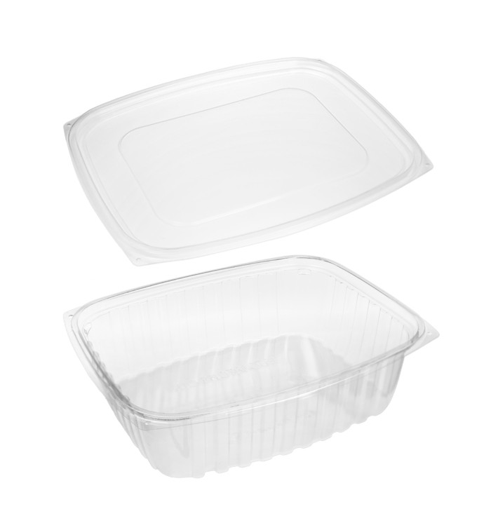 Envase Compostable PLA con Tapa 1420ml (50 Uds)