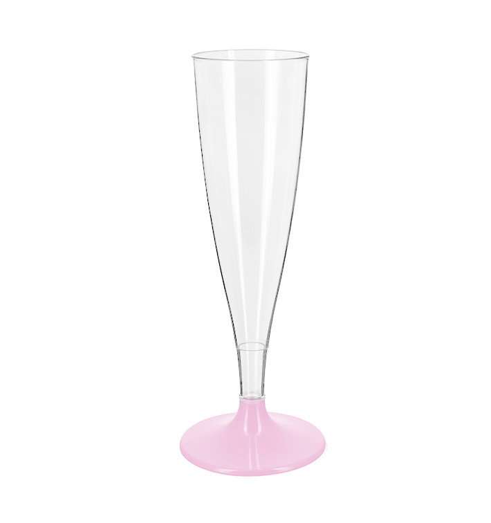 Copa Plástico Reutilizable 2P Pie Rosa Cava 140ml (48 Uds)