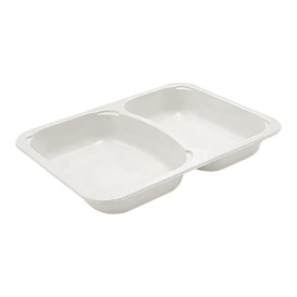 Envase Caña de Azúcar PLA 2C 820ml 22,7x17,8x3,2cm (75 Uds)
