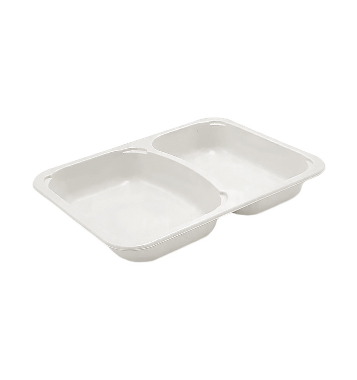 Envase Caña de Azúcar PLA 2C 820ml 22,7x17,8x3,2cm (75 Uds)