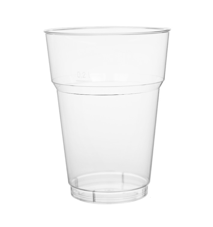Vaso de Cerveza PS Transparente Cristal 200 ml (1.000 Uds)