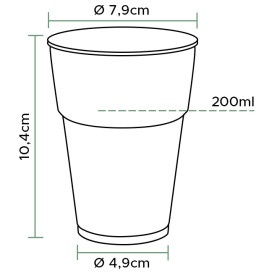 Vaso de Cerveza PS Transparente Cristal 200 ml (1.000 Uds)