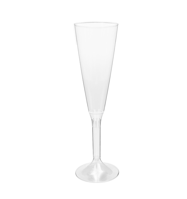 Copa Plástico Cava Pie Transparente 160ml 2P (20 Uds)