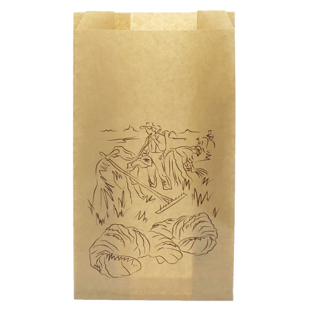 Bolsa de Papel "Siega" Kraft 12+6x20cm (250 Uds)