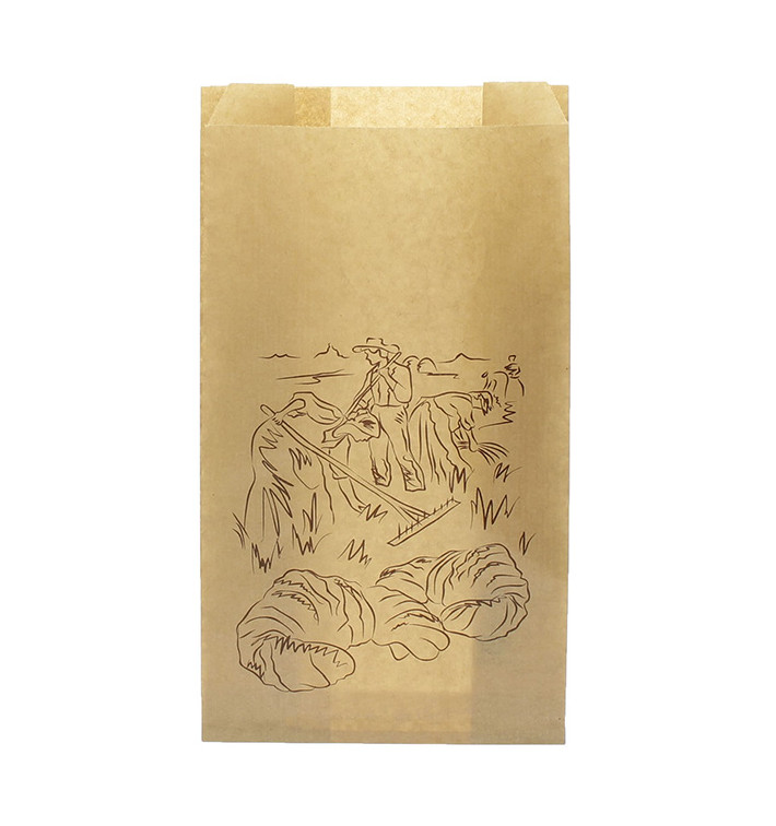 Bolsa de Papel "Siega" Kraft 12+6x20cm (1.000 Uds)