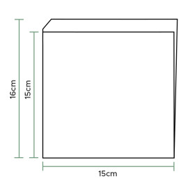 Bolsa Papel Antigrasa Abierta 2L 15x15cm (250 Uds)