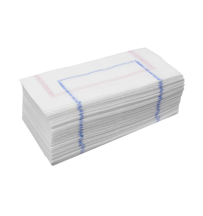 Servilleta de Papel 14x14 Zigzag Azul y Roja (25.000 Uds)