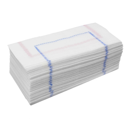 Servilleta de Papel 14x14 Zigzag Azul y Roja (25.000 Uds)