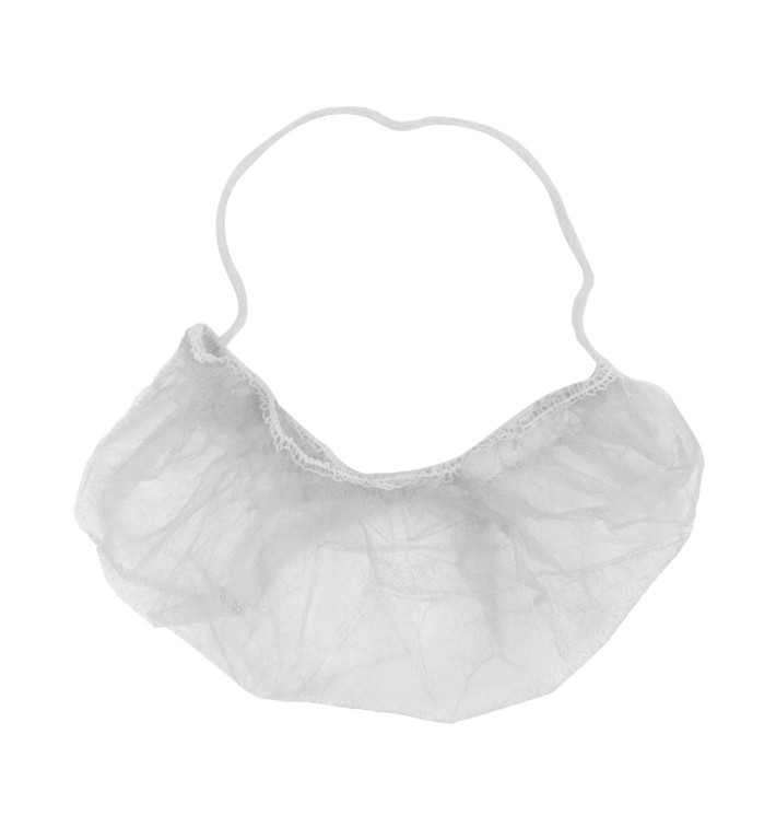 Cubrebarbas en TST de Polipropileno Blanco (100 Uds)