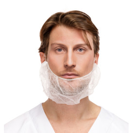 Cubrebarbas en TST de Polipropileno Blanco (100 Uds)