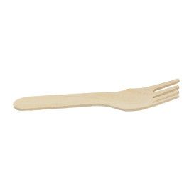 Mini Tenedor de Madera 7,5cm (100 Uds)