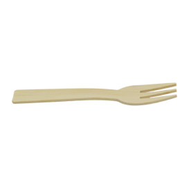 Minitenedor de Bambú Degustación 7,5cm (50 Uds)