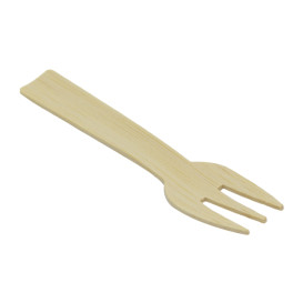 Minitenedor de Bambú Degustación 7,5cm (50 Uds)