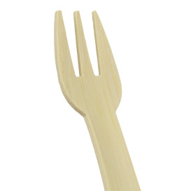 Minitenedor de Bambú Degustación 7,5cm (50 Uds)
