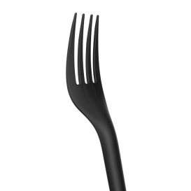 Tenedor Biodegradable CPLA Negro 17cm (25 Uds)