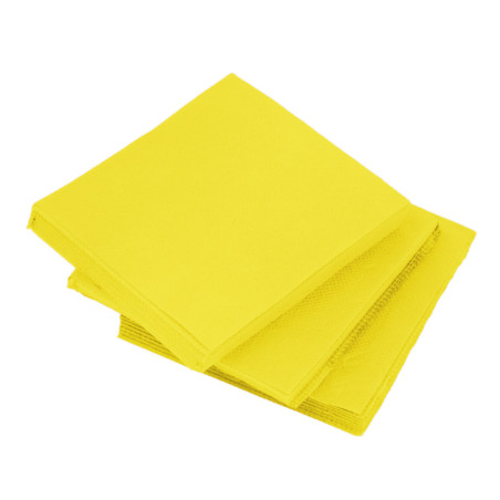 Servilleta de Papel Punta Punta 20x20cm 2C Amarilla (90 Uds)