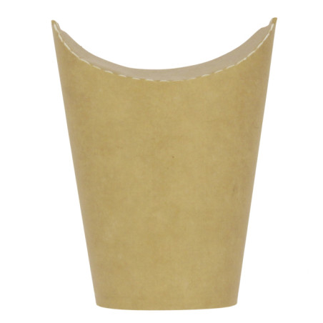 Vaso Antigrasa Cartón Efecto Kraft con Solapa 16Oz/480ml (50 Uds)