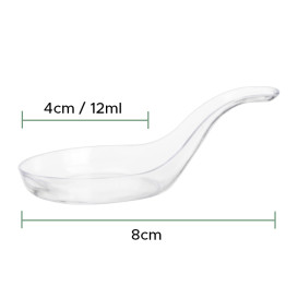 Cuchara Degustación Plástico Transp. 8 cm (24 Uds)