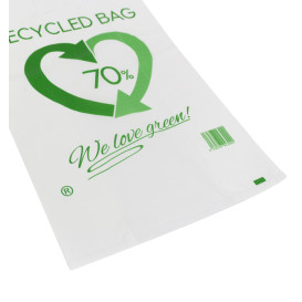 Bolsa Plástico Camiseta 70% Reciclado 30x40cm G200 (100 Uds)