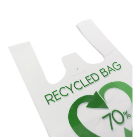 Bolsa Plástico Camiseta 70% Reciclado 30x40cm G200 (100 Uds)