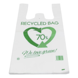 Bolsa Plástico Camiseta 70% Reciclado 30x40cm G200 (1.500 Uds)