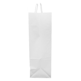 Bolsa Papel Kraft Blanca con Asas 100g/m² 44+15x46cm (200 Uds)