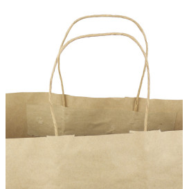 Bolsa Papel Kraft Hawanna con Asas 100g/m² 46+16x49cm (200 Uds)