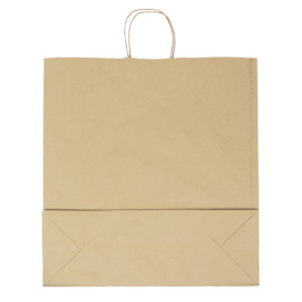 Bolsa Papel Kraft Hawanna con Asas 100g/m² 46+16x49cm (200 Uds)