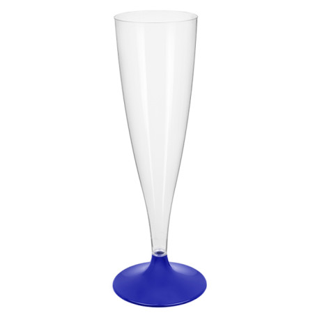 Copa Reutilizable PS Pie Azul Perlado Cava 140ml 2P (20 Uds)
