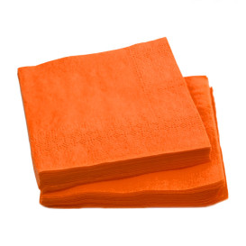 Servilleta de Papel Cocktail 20x20cm 2C Naranja (100 Uds)